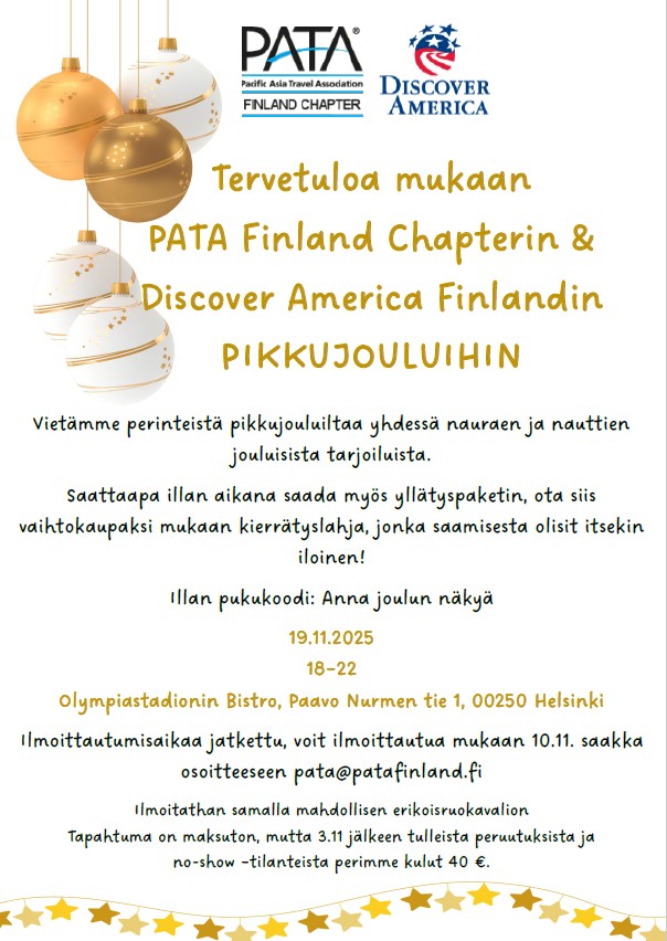 Pikkujoulut 2025 ilmoittautumista jatkettu