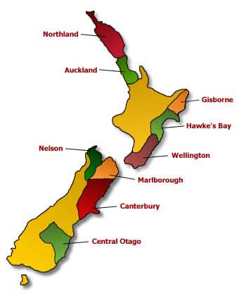 NZ Wine Map